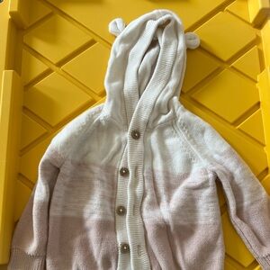 Cat & Jack White and Pink Hooded Sweatshirt